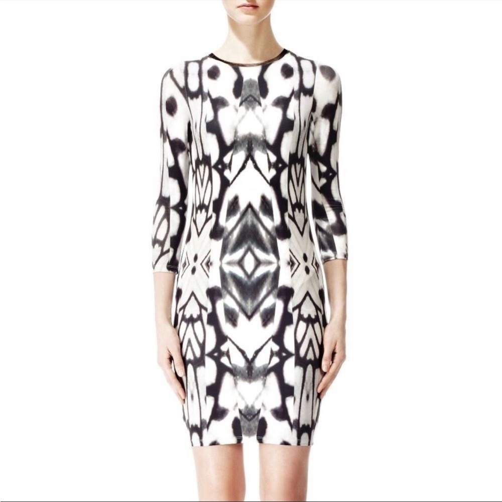REISS BODYCON FENELLA DRESS IN GEOMETRIC PRINT, size M, NWOT
